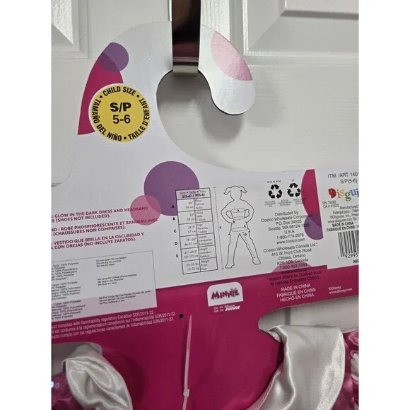 Disney Minnie Mouse Pink Child Kids Halloween Costume Dress S - Picture 4 of 4